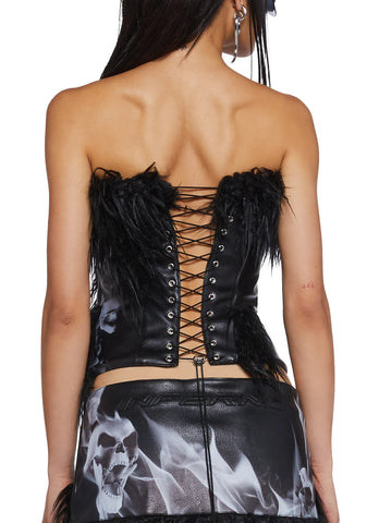 Doomsday Faux Fur Corset