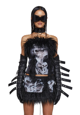 Doomsday Faux Fur Corset