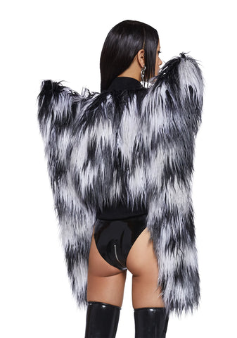 Doomsday Faux Fur Crop Jacket