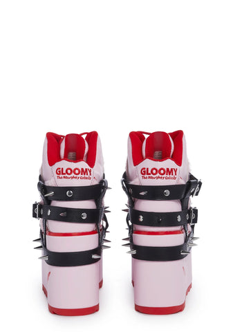 Qozmo Gloomy Bear Platform Sneakers - Pink