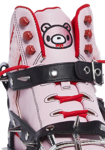 Qozmo Gloomy Bear Platform Sneakers - Pink