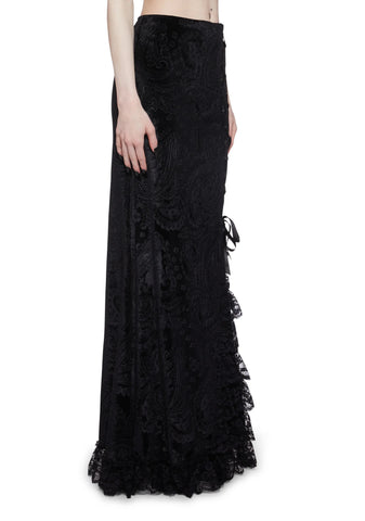 Veiled Sorrows Maxi Skirt