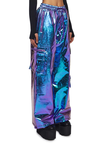 Cosmic Snowboarder Metallic Baggy Pants