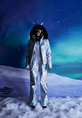 Dark Savage Signals Holographic Jumpsuit
