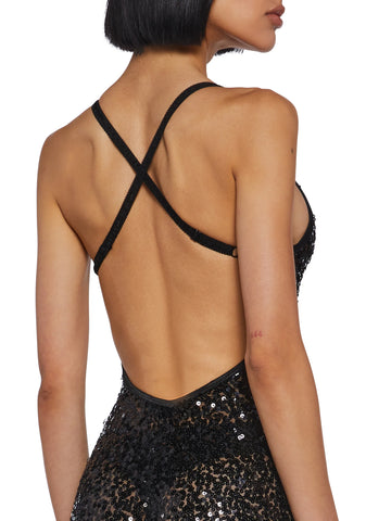 Sparkle Nights Sequin Jumpsuit- Black