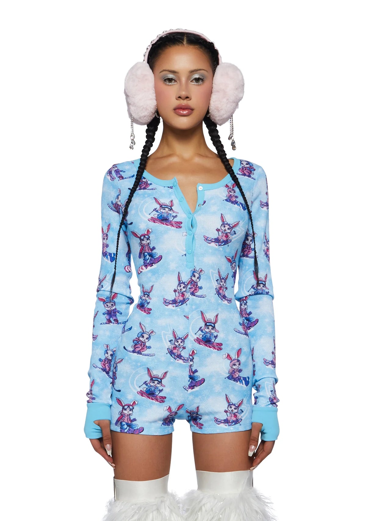 Snuggle Bunny Thermal Romper