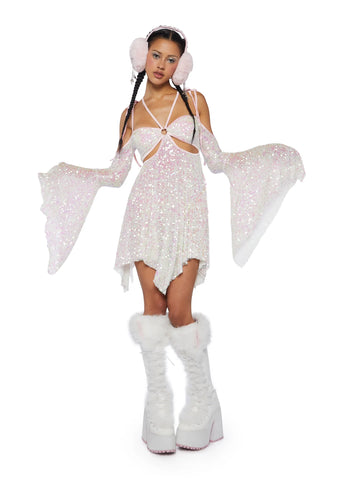 Lightning In A Bottle Mini Dress - White