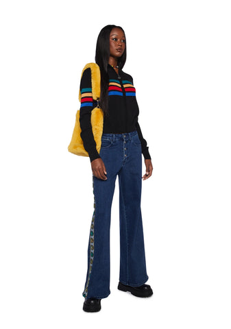 Ultimate Throwback Zip-Up Sweater - Black