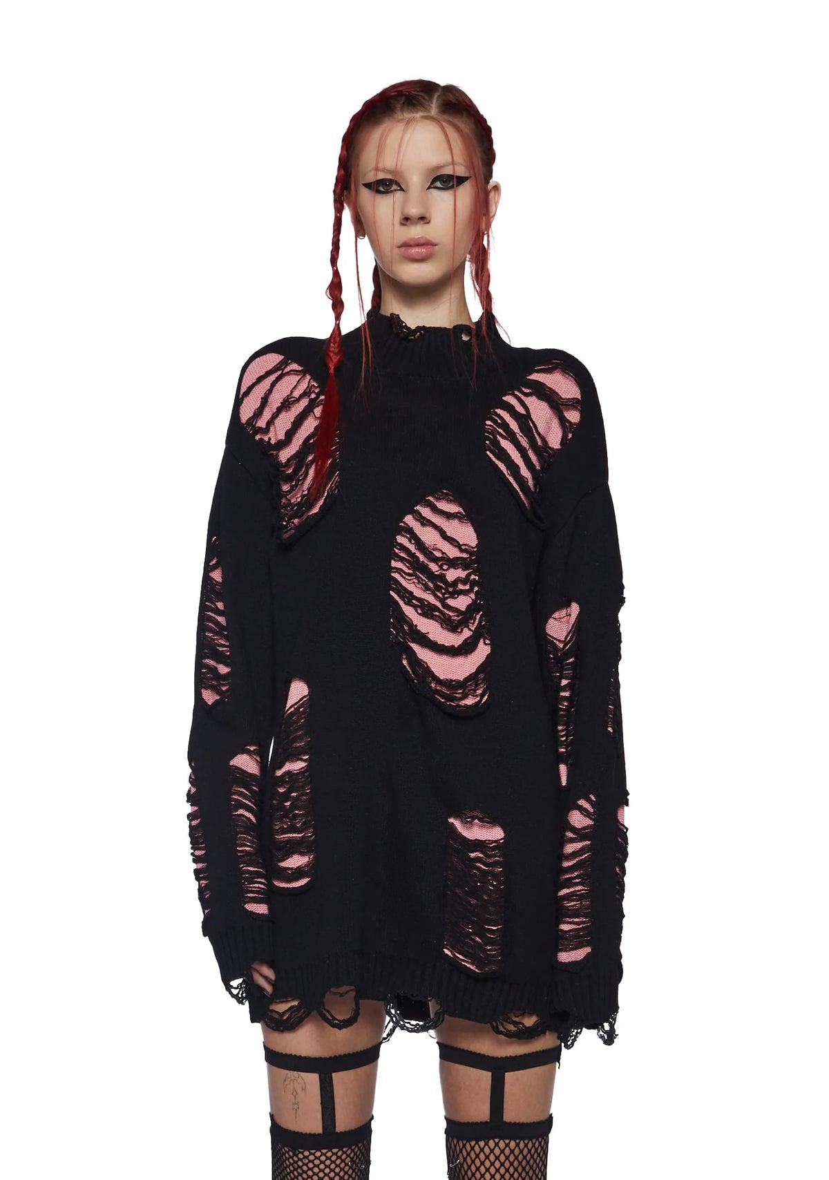 Remote Control Knit Sweater - Pink