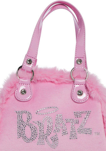 Sparkle Addict Rhinestone Bowler Bag - Pink