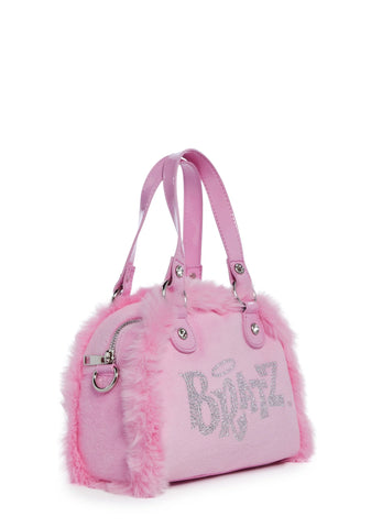 Sparkle Addict Rhinestone Bowler Bag - Pink