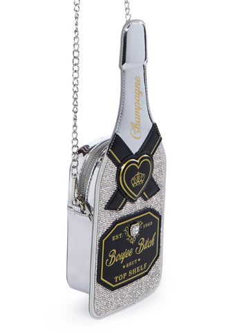 Over The Limit Champagne Bag - Silver