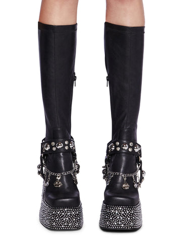 Starrin' N' Stylin' Platform Boots - Black
