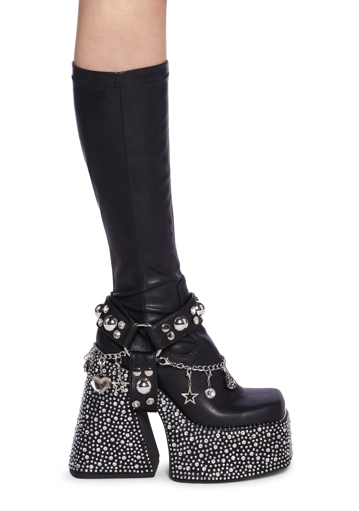 Starrin' N' Stylin' Platform Boots - Black