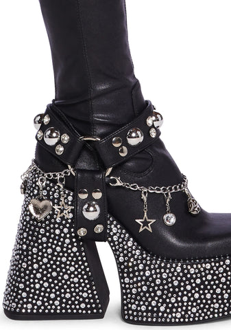 Starrin' N' Stylin' Platform Boots - Black