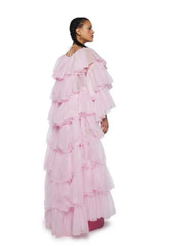 Rainbow Rhapsody Tulle Duster - Light Pink