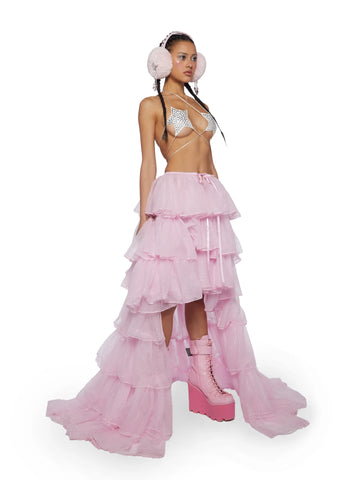 Rainbow Rhapsody Tulle Duster - Light Pink