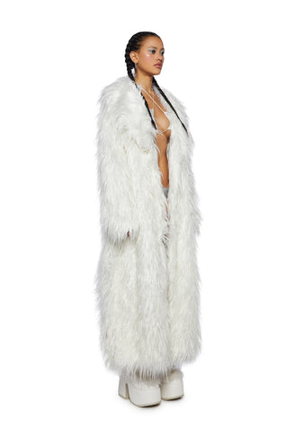 Astro Arctic Faux Fur Coat - White