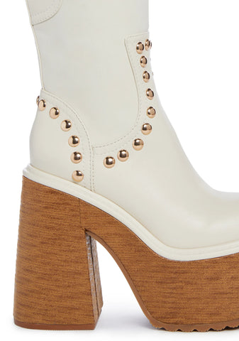 Superstar Status Platform Boots- Off White