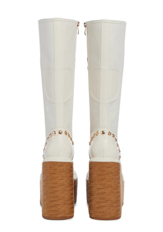 Superstar Status Platform Boots- Off White