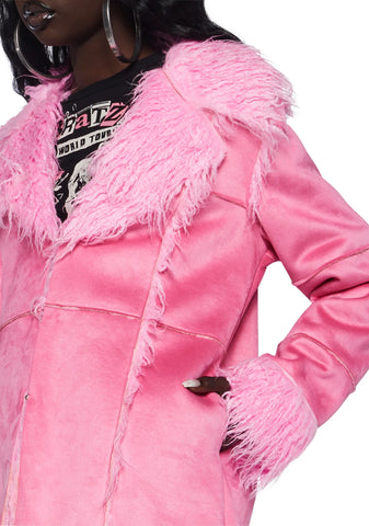 Money Not Boys Faux Fur Coat