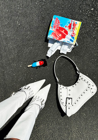 Boulevard Knee High Boots - White