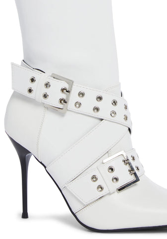 Boulevard Knee High Boots - White
