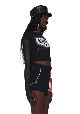 Only Girls Baby Tee- Black