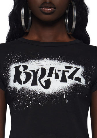 Only Girls Baby Tee- Black