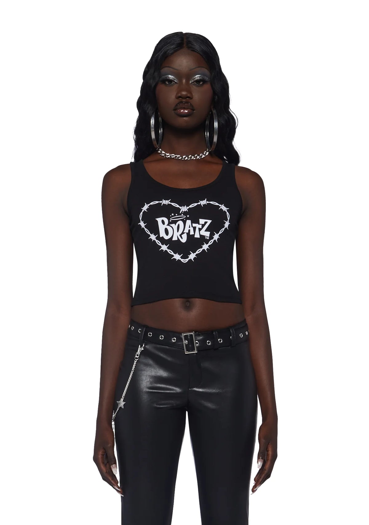 Talk Back Tank Top-Black