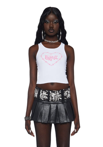 Talk Back Tank Top-White