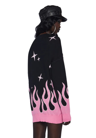 Flame N’ Hotties Oversized Sweater