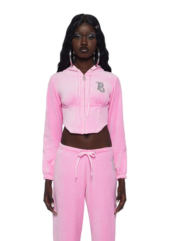 Keep It Glossy Corset Hoodie