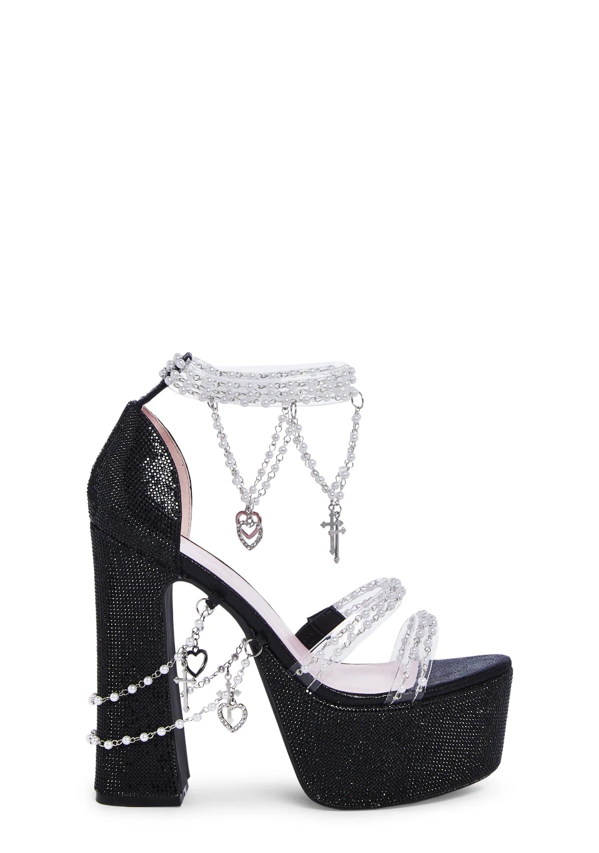 Holy Revelation Platform Heels - Rhinestone
