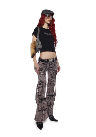 Aurora Cargo Jeans - Light Purple