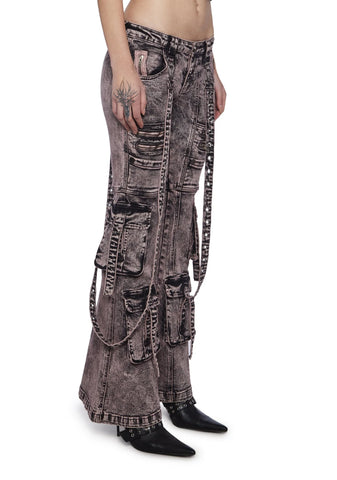 Aurora Cargo Jeans - Light Purple