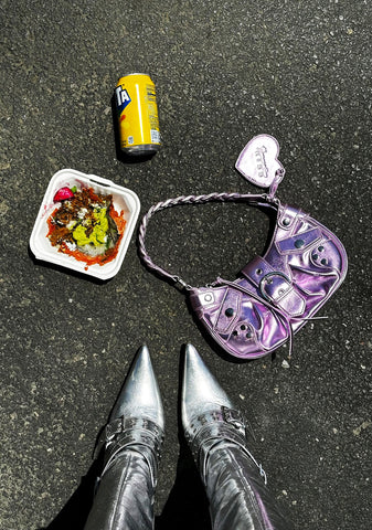 Boulevard Knee High Boots - Silver