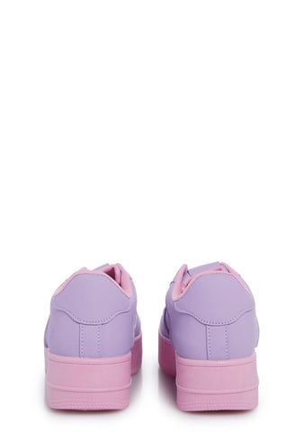 Sweet Strawberry Platform Sneakers - Purple