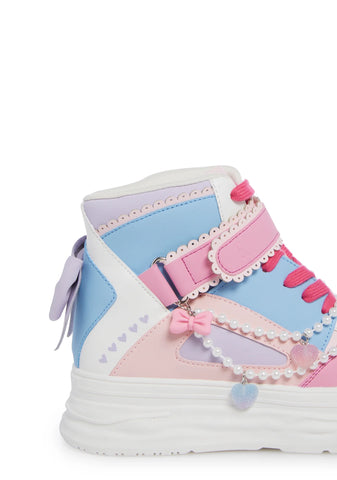 Sugar Wishes Hi Top Sneakers - Pastel
