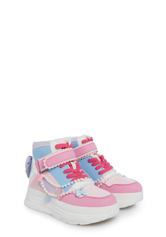 Sugar Wishes Hi Top Sneakers - Pastel