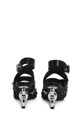 Sweet Sinner Chain Heels - Black