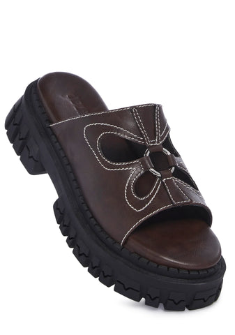 Feeling Good Platform Slides - Brown