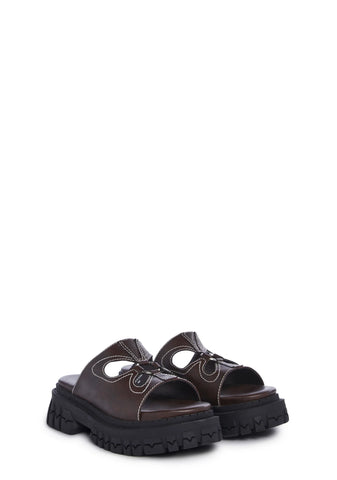 Feeling Good Platform Slides - Brown