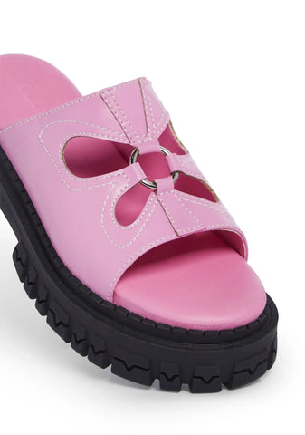 Feeling Good Platform Slides - Pink