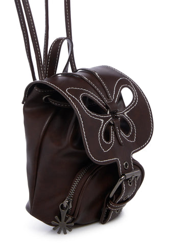Feeling Good Butterfly Backpack - Brown