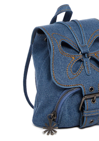 Feeling Good Butterfly Backpack - Denim