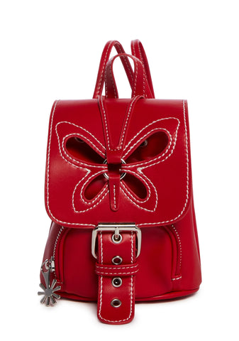 Feeling Good Butterfly Backpack - Red