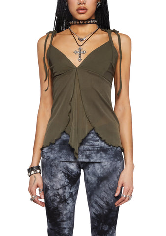 Not That Easy Cami Top- Green