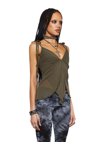 Not That Easy Cami Top- Green