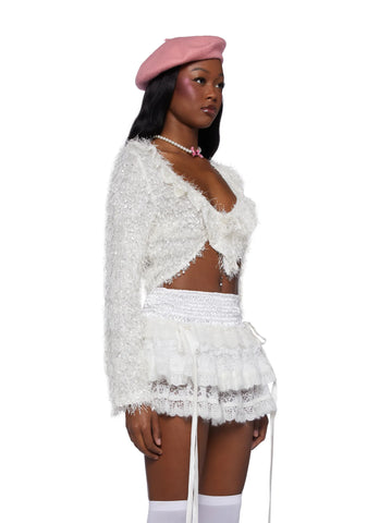 Never Too Much Cardigan- White